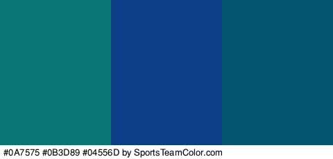 #0A7575 #0B3D89 #04556D Colors