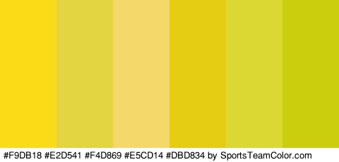 #F9DB18 #E2D541 #F4D869 #E5CD14 #DBD834 #CBCE0C Colors