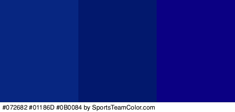 #072682 #01186D #0B0084 Colors