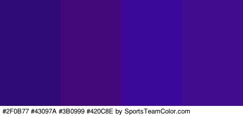 #2F0B77 #43097A #3B0999 #420C8E Colors