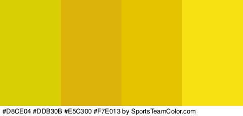 #D8CE04 #DDB30B #E5C300 #F7E013 Colors