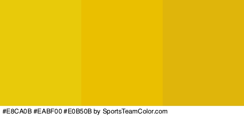 #E8CA0B #EABF00 #E0B50B Colors