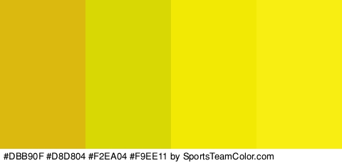 #DBB90F #D8D804 #F2EA04 #F9EE11 Colors