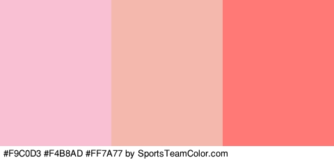 #F9C0D3 #F4B8AD #FF7A77 Colors