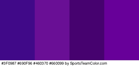 #3F0987 #690F96 #460370 #660099 Colors