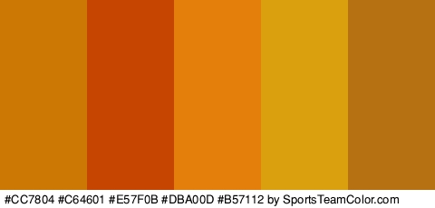 #CC7804 #C64601 #E57F0B #DBA00D #B57112 Colors