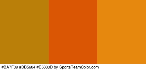 #BA7F09 #DB5604 #E5880D Colors