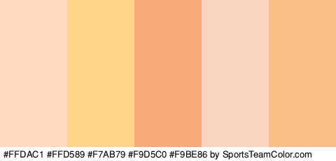 #FFDAC1 #FFD589 #F7AB79 #F9D5C0 #F9BE86 Colors