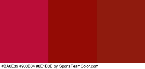 #BA0E39 #930B04 #8E1B0E Colors