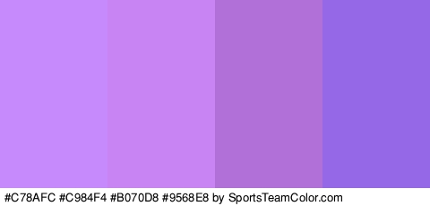 #C78AFC #C984F4 #B070D8 #9568E8 Colors