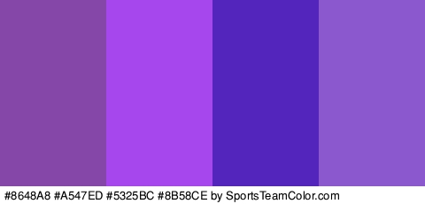 #8648A8 #A547ED #5325BC #8B58CE Colors