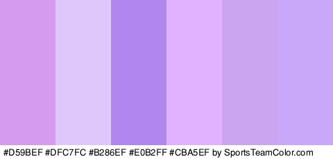 #D59BEF #DFC7FC #B286EF #E0B2FF #CBA5EF #C9A7F9 Colors