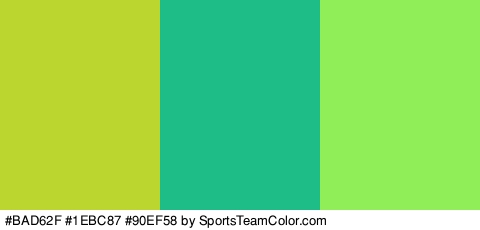 #BAD62F #1EBC87 #90EF58 Colors