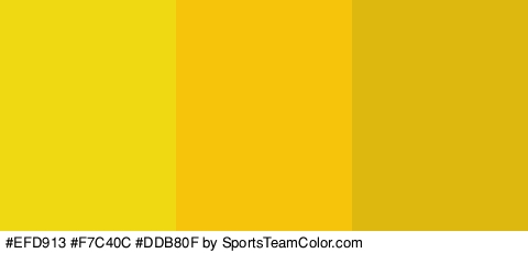 #EFD913 #F7C40C #DDB80F Colors