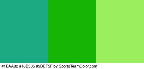 #1BAA82 #16B505 #9BEF5F Colors