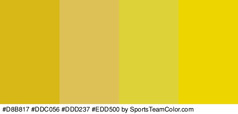 #D8B817 #DDC056 #DDD237 #EDD500 Colors