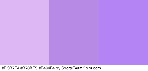 #DCB7F4 #B78BE5 #B484F4 Colors