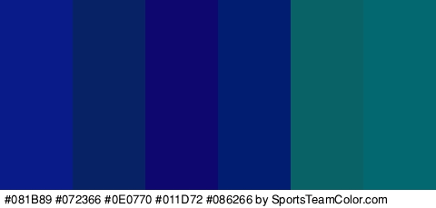 #081B89 #072366 #0E0770 #011D72 #086266 #036870 Colors