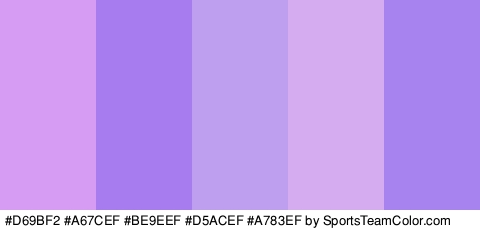 #D69BF2 #A67CEF #BE9EEF #D5ACEF #A783EF Colors