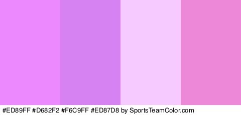 #ED89FF #D682F2 #F6C9FF #ED87D8 Colors