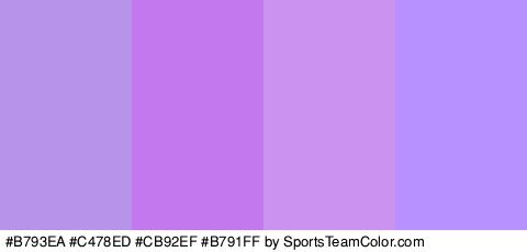 #B793EA #C478ED #CB92EF #B791FF Colors