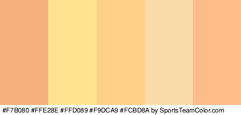 #F7B080 #FFE28E #FFD089 #F9DCA9 #FCBD8A Colors