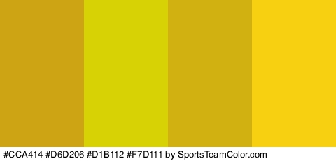 #CCA414 #D6D206 #D1B112 #F7D111 Colors