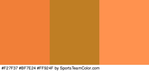 #F27F37 #BF7E24 #FF924F Colors