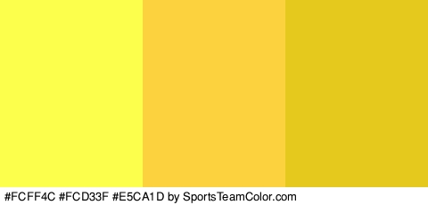 #FCFF4C #FCD33F #E5CA1D Colors