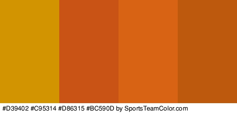 #D39402 #C95314 #D86315 #BC590D Colors