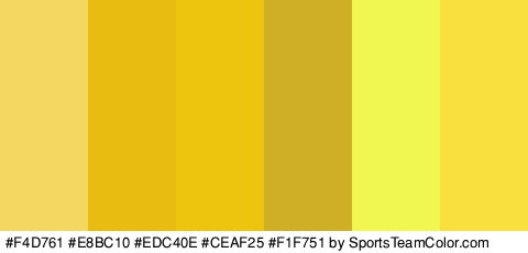 #F4D761 #E8BC10 #EDC40E #CEAF25 #F1F751 #F9E03E Colors