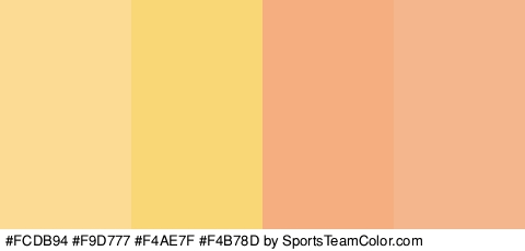 #FCDB94 #F9D777 #F4AE7F #F4B78D Colors