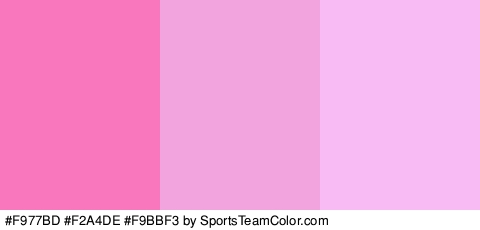 #F977BD #F2A4DE #F9BBF3 Colors