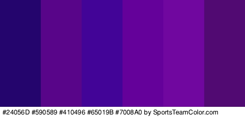 #24056D #590589 #410496 #65019B #7008A0 #510A72 Colors