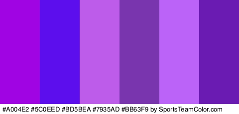 #A004E2 #5C0EED #BD5BEA #7935AD #BB63F9 #6A1CB2 Colors