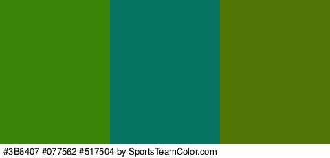 #3B8407 #077562 #517504 Colors