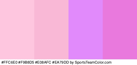 #FFC6E0 #F9B8D5 #E08AFC #EA79DD Colors