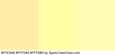 #FFEDA8 #FFFDA5 #FFFDB5 Colors