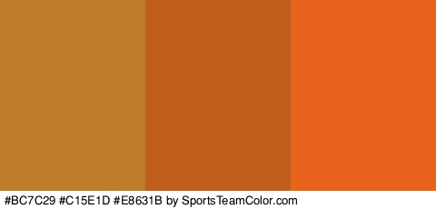 #BC7C29 #C15E1D #E8631B Colors