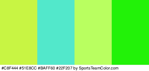 #C8F444 #51E8CC #BAFF60 #22F207 Colors