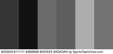 #353535 #111111 #6B6B6B #5E5E5E #ADADAD #727272 Colors