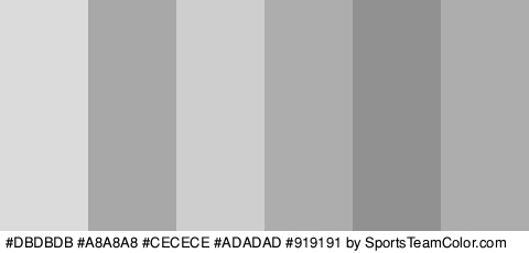 #DBDBDB #A8A8A8 #CECECE #ADADAD #919191 #ADADAD Colors