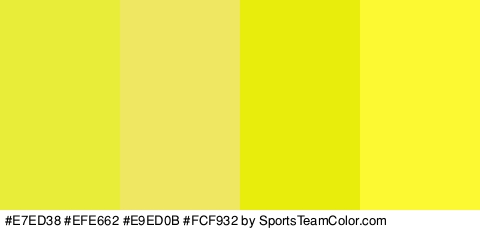 #E7ED38 #EFE662 #E9ED0B #FCF932 Colors