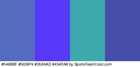 #546BBF #5639F9 #3EA9AD #454DA8 Colors