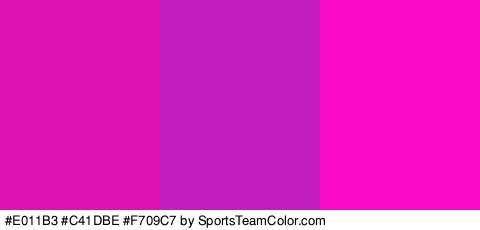 #E011B3 #C41DBE #F709C7 Colors