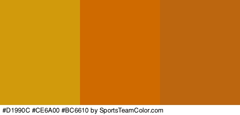 #D1990C #CE6A00 #BC6610 Colors