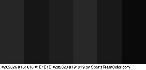 #262626 #161616 #1E1E1E #282828 #191919 #0A0A0A Colors