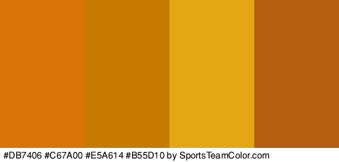 #DB7406 #C67A00 #E5A614 #B55D10 Colors