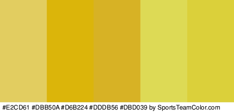 #E2CD61 #DBB50A #D6B224 #DDDB56 #DBD039 Colors