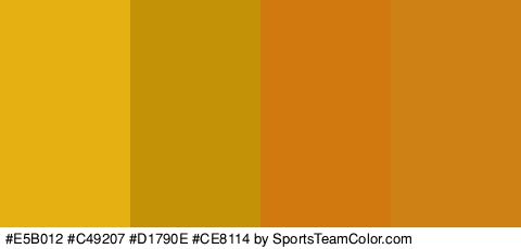 #E5B012 #C49207 #D1790E #CE8114 Colors